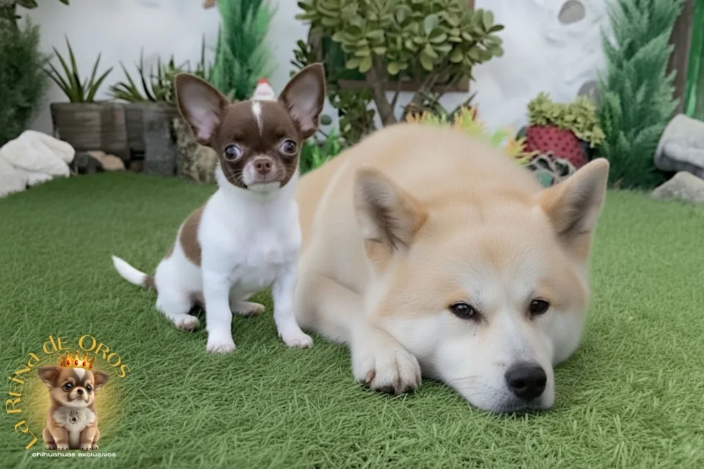 ¿Los Chihuahuas y los Perros Grandes Pueden Convivir? 7 chihuahua con perro grande en el jardin