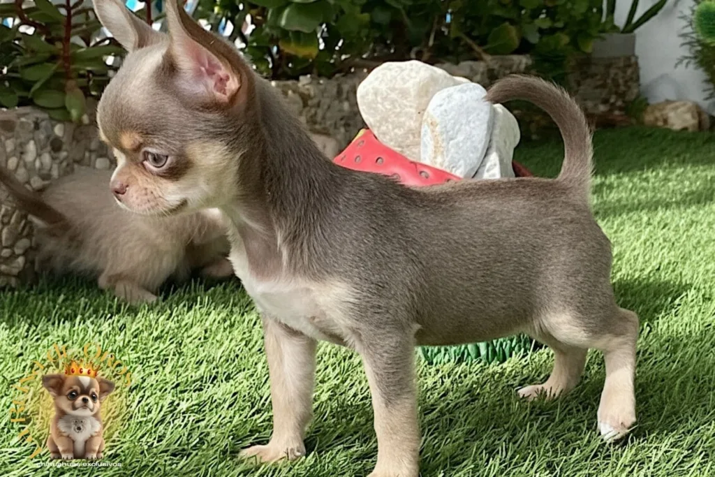 Chihuahua Lila: uno de los colores más exclusivos de la raza 7 chihuahua lila tricolor en el jardin