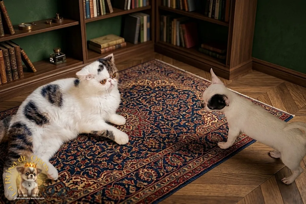 chihuahua y gato