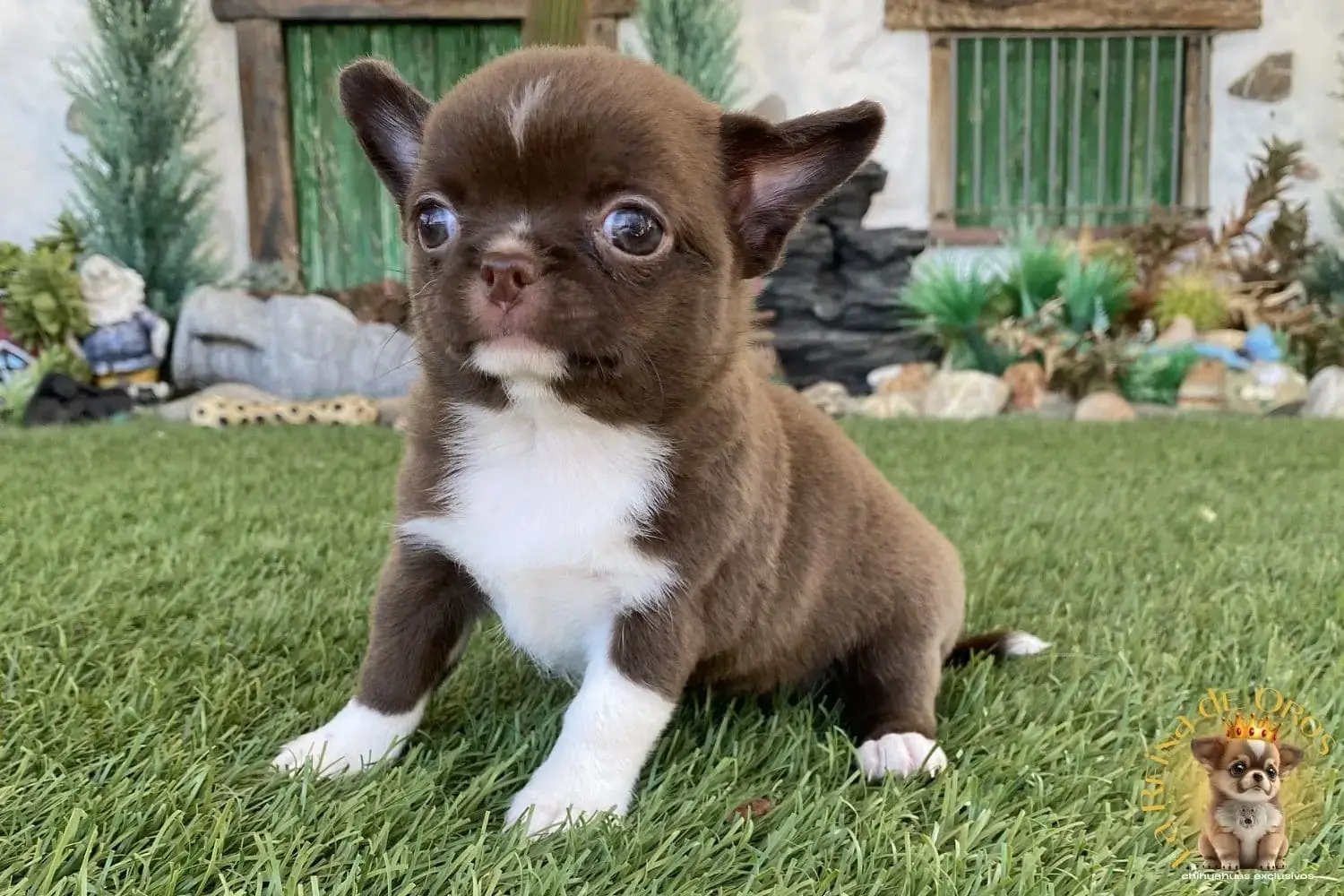 cachorro chihuahua miniatura color chocolate